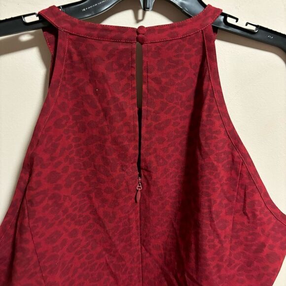 NWT Torrid Leopard Bengaline High Neck Cage Front Peplum Top-  Size 3X (22-24) - Picture 6 of 8
